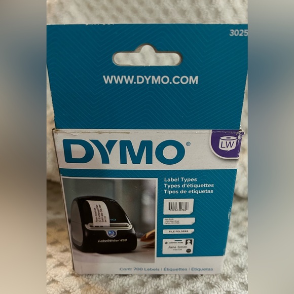 Dymo 30252 White Mailing Address Labels 1-1/8" x 3.5" 2 Rolls Makes 700 Labels - Picture 2 of 4